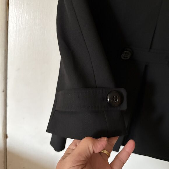 Anne Klein Lined Black Button Suit Blazer Jacket | Women's 6 - Picture 5 of 11